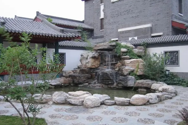 中式庭院假山鱼池制作施工