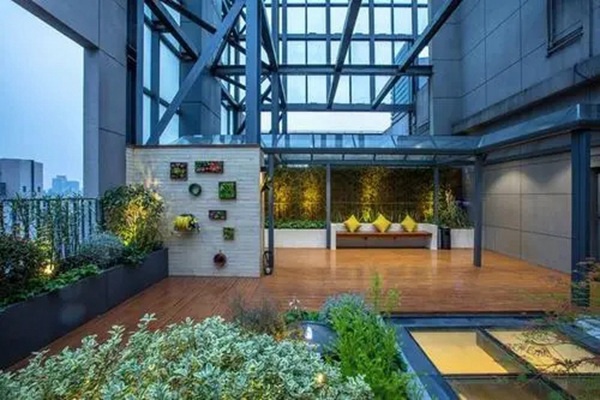 上海屋顶花园绿化景观设计效果
